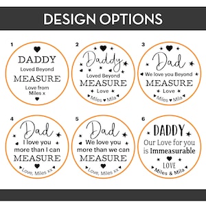 Fathers Day Gift, Personalised Tape Measure, Laser engraved with Loved Beyond Measure