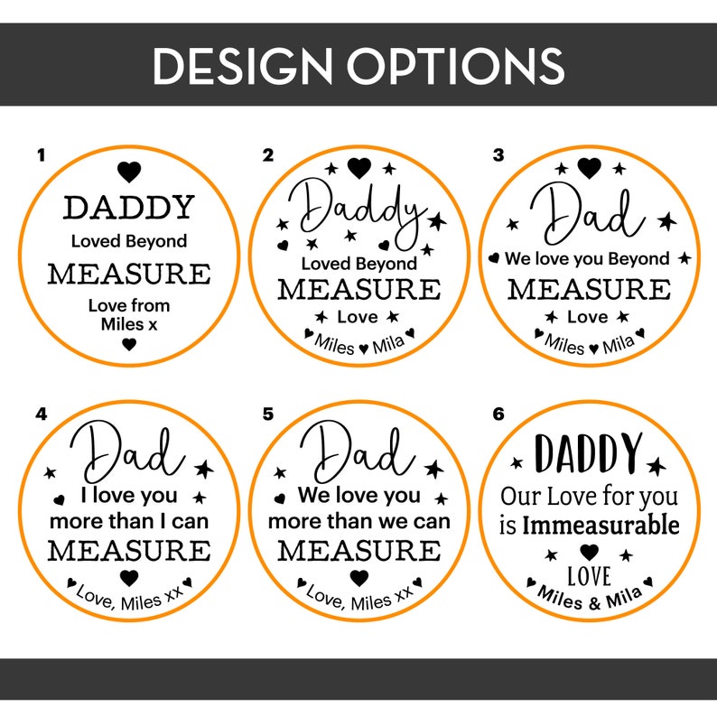 Fathers Day Gift, Personalised Tape Measure, Laser engraved with Loved Beyond Measure
