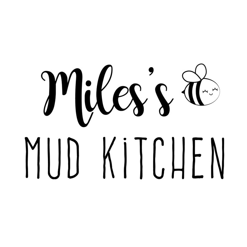 Personalised Mud Kitchen Sign, Personalised Wooden Sign, Wooden Plaque, Room Sign, Kids playhouse sign, Play Kitchen Sign, Nursery Door Sign Style 3