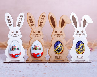 Personalised Easter Bunny, Easter Egg Holder, Chocolate Egg Holder, Kinder Egg Holder, Creme Egg Holder, Personalised Gift, Easter Gift