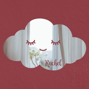 Cloud Mirror Baby’s Nursery Wall Mirror Decor, Children’s Bedroom, Personalised Mirror, Cute Acrylic Mirror, Kids Room Mirror, Shatterproof
