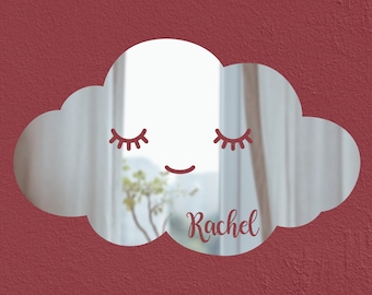 Cloud Mirror Baby’s Nursery Wall Mirror Decor, Children’s Bedroom, Personalised Mirror, Cute Acrylic Mirror, Kids Room Mirror, Shatterproof