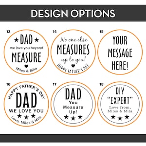 Fathers Day Gift, Personalised Tape Measure, Laser engraved with Loved Beyond Measure