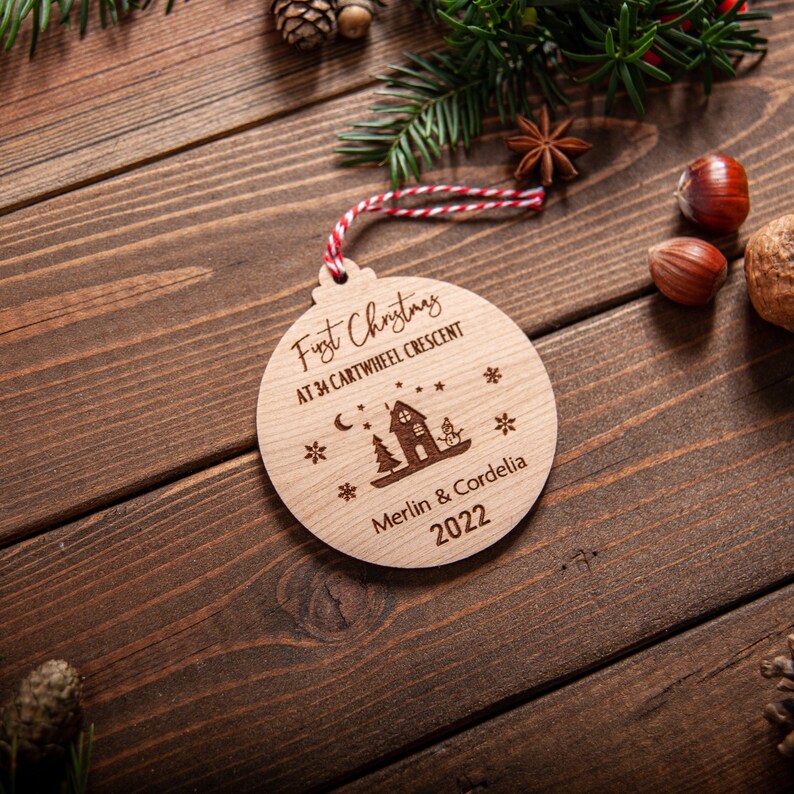 First Christmas in Our New Home, Christmas Ornament, Our First Home Christmas Ornament, New House Ornament, Unique Gift idea for Couple 2023 image 3