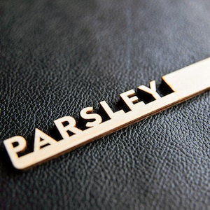Wooden Herb Garden Marker Stake: Laser Cut Plant Labels