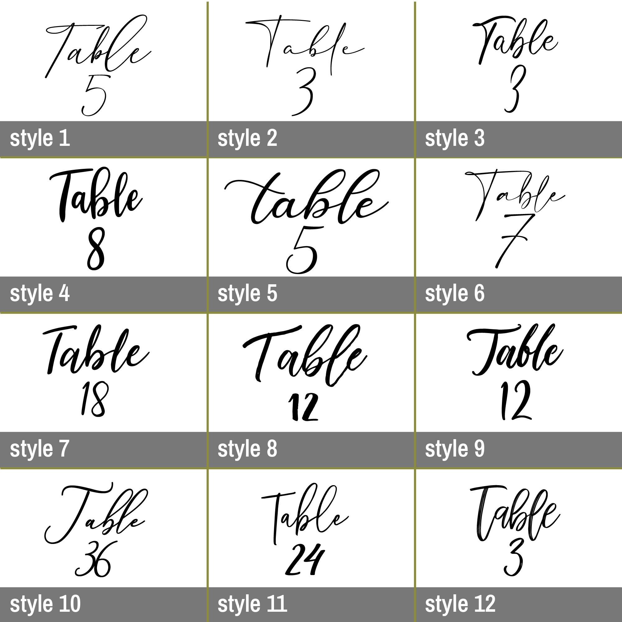 Wedding Table Number Wedding Table Decoration Clear Acrylic Etsy
