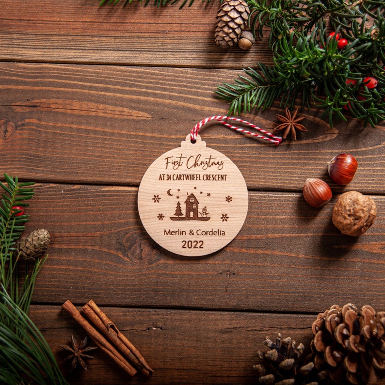 First Christmas in Our New Home, Christmas Ornament, Our First Home Christmas Ornament, New House Ornament, Unique Gift idea for Couple 2023 image 1