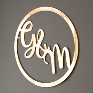 Signo de aro de iniciales, espejo acrílico, letrero de pared de flores, letrero de boda, decoración de fondo de boda, letrero de pared de flores, decoración de recepción de bodas