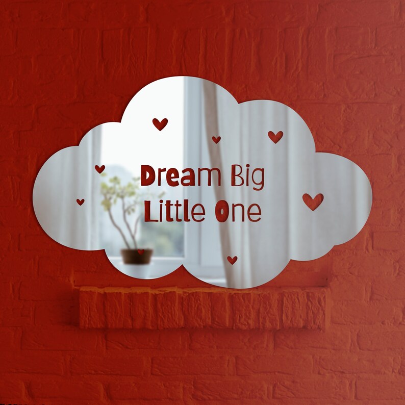 Cloud Mirror Babys Nursery Wall Mirror Decor Childrens Etsy