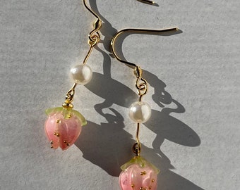 Handmade Strawberry Earrings