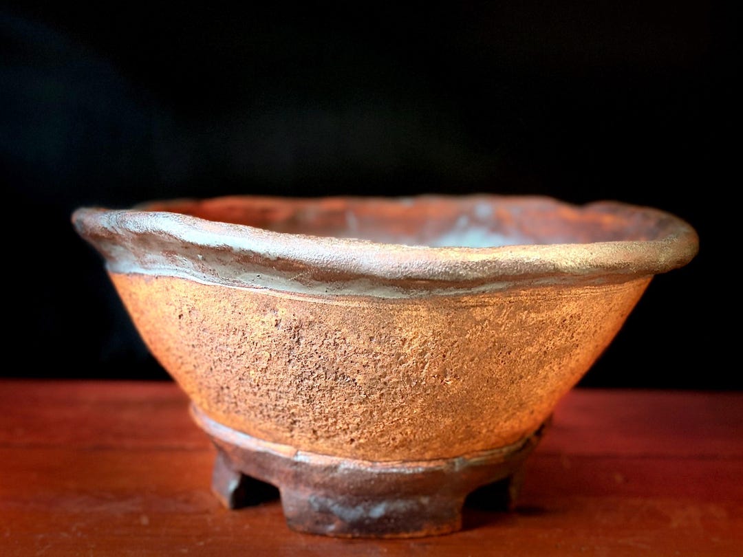 Handmade Succulent Pot, Textured Folded Rim, 9” Hand Built Pot, Planter ...