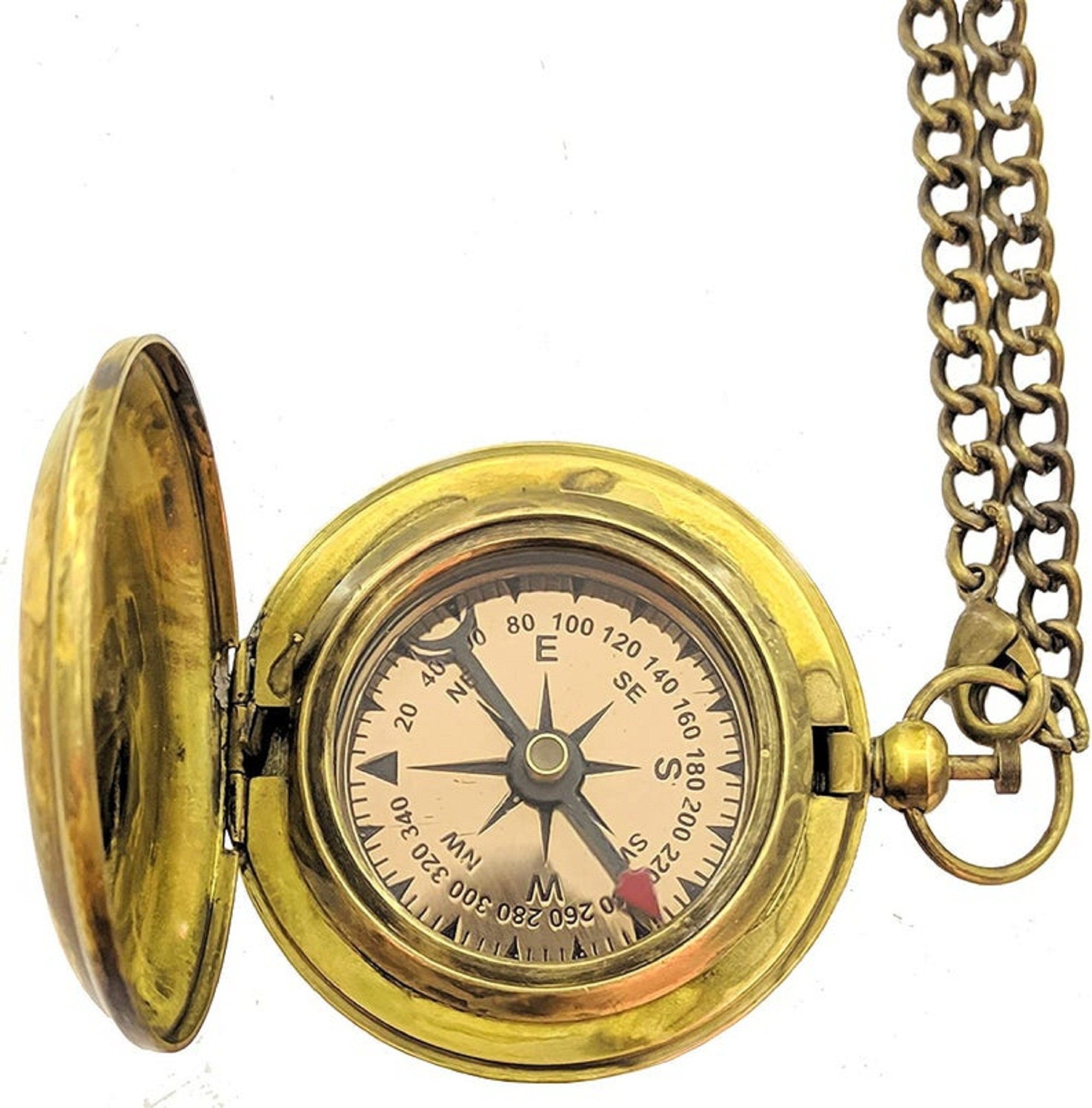 Brass Engraved To My Son Compass With Leather Case Nautical Etsy
