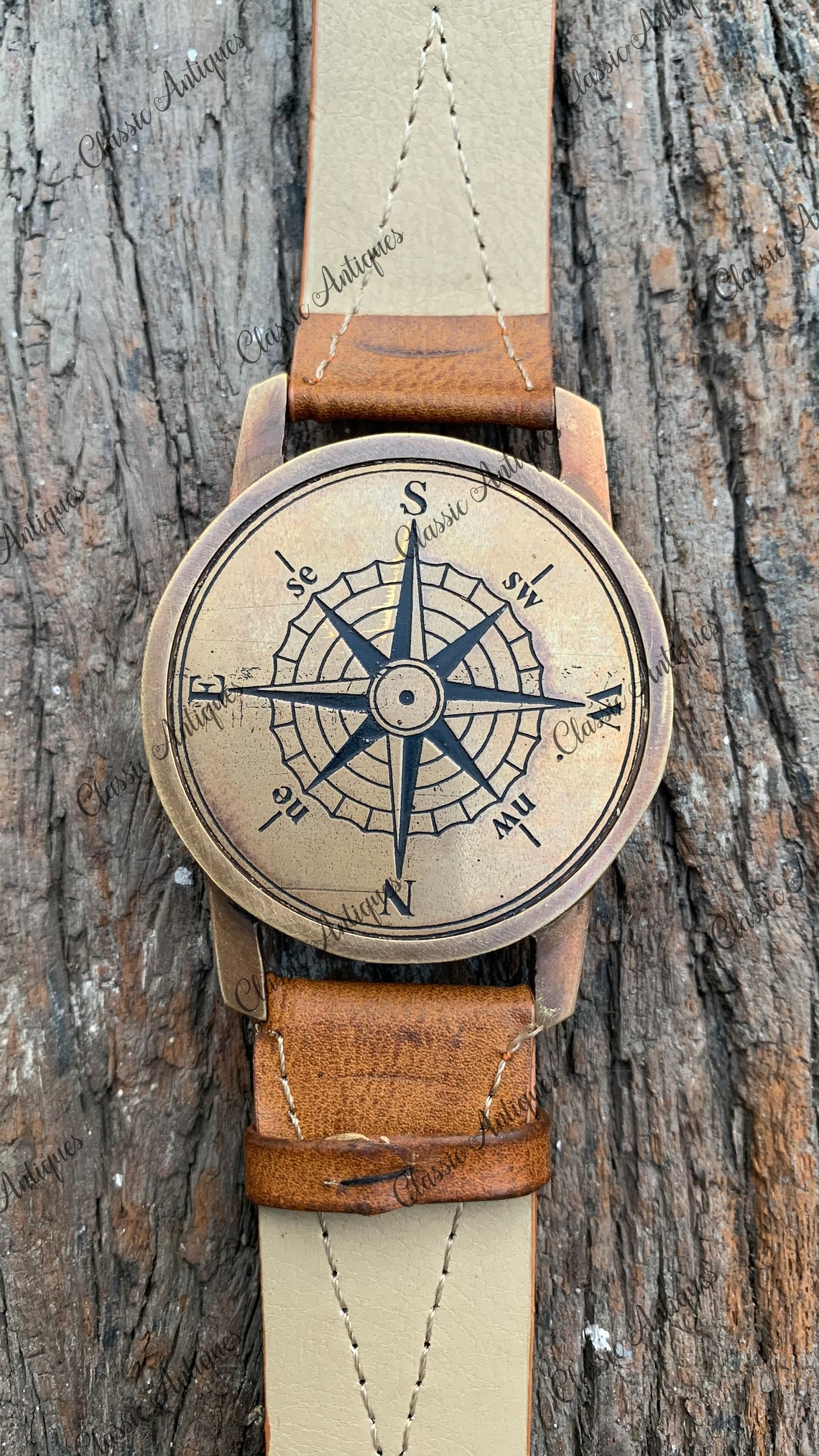 Wrist Compass Leather StrapVintage Style Handcrafted Etsy