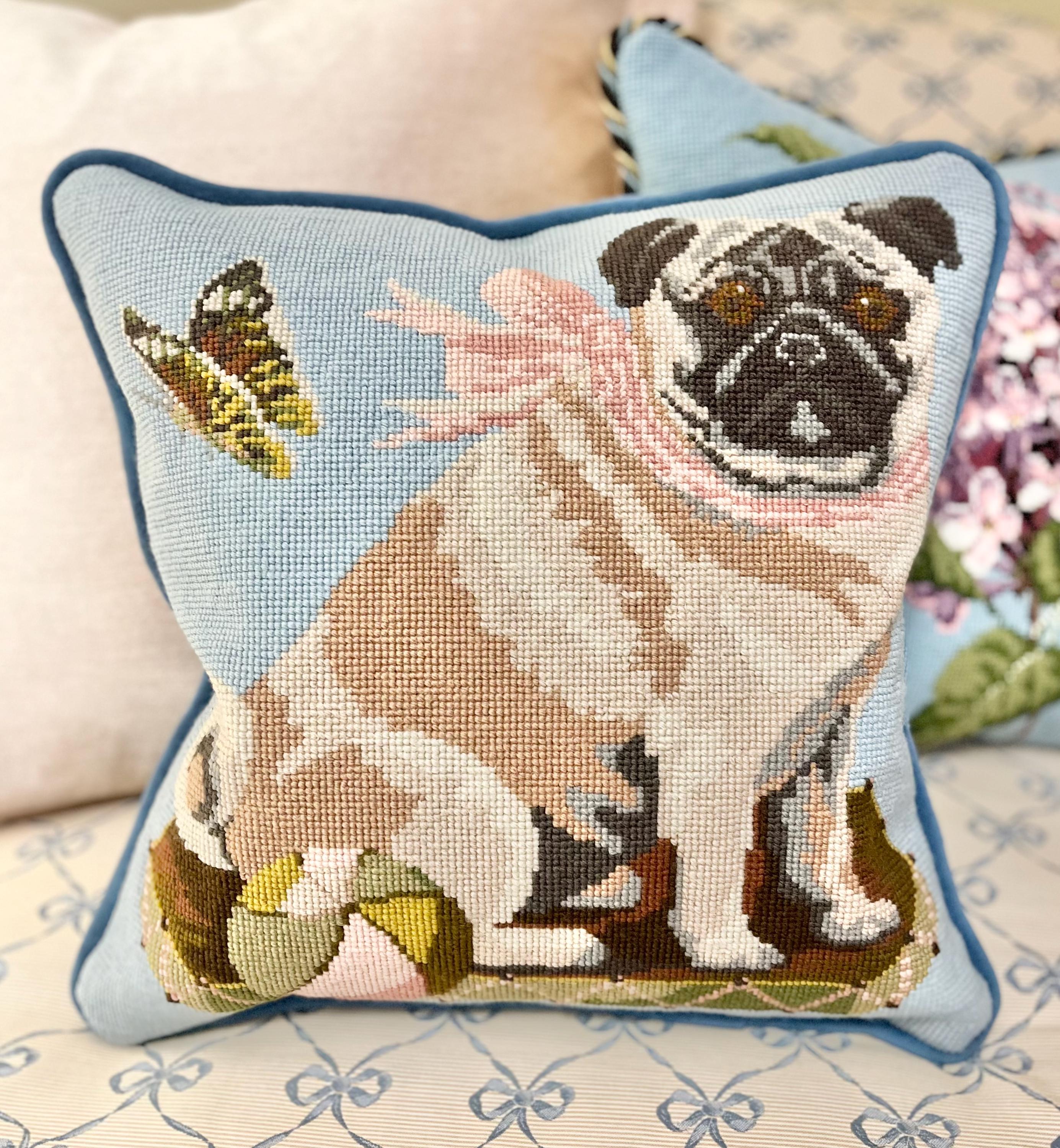 Needlepoint Pillow Finishing Service. Experienced Hand Sewing