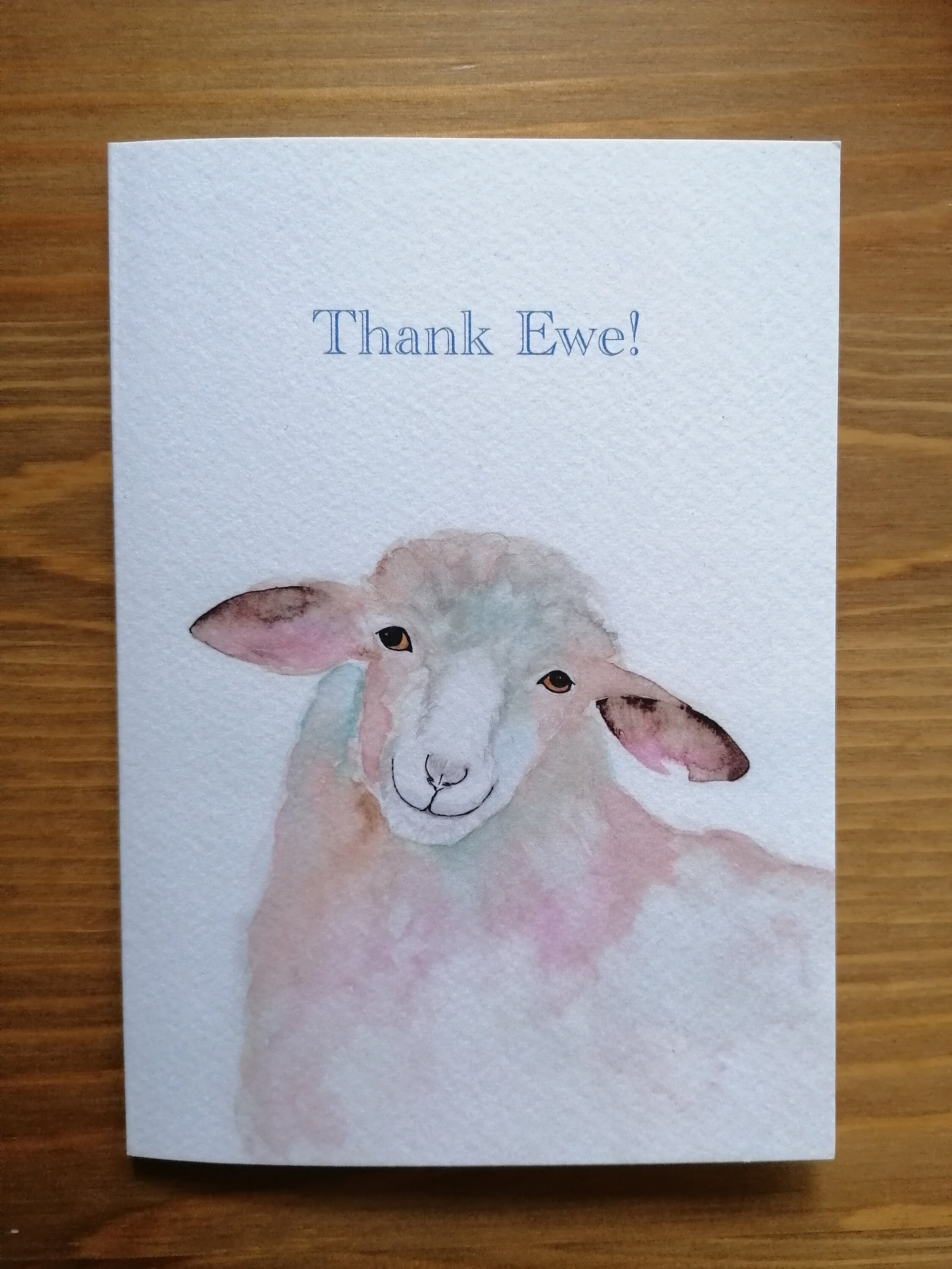 Pun Greeting Card- Thank Ewe