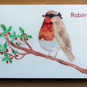 Woordspeling kerstkaarten - Robin'