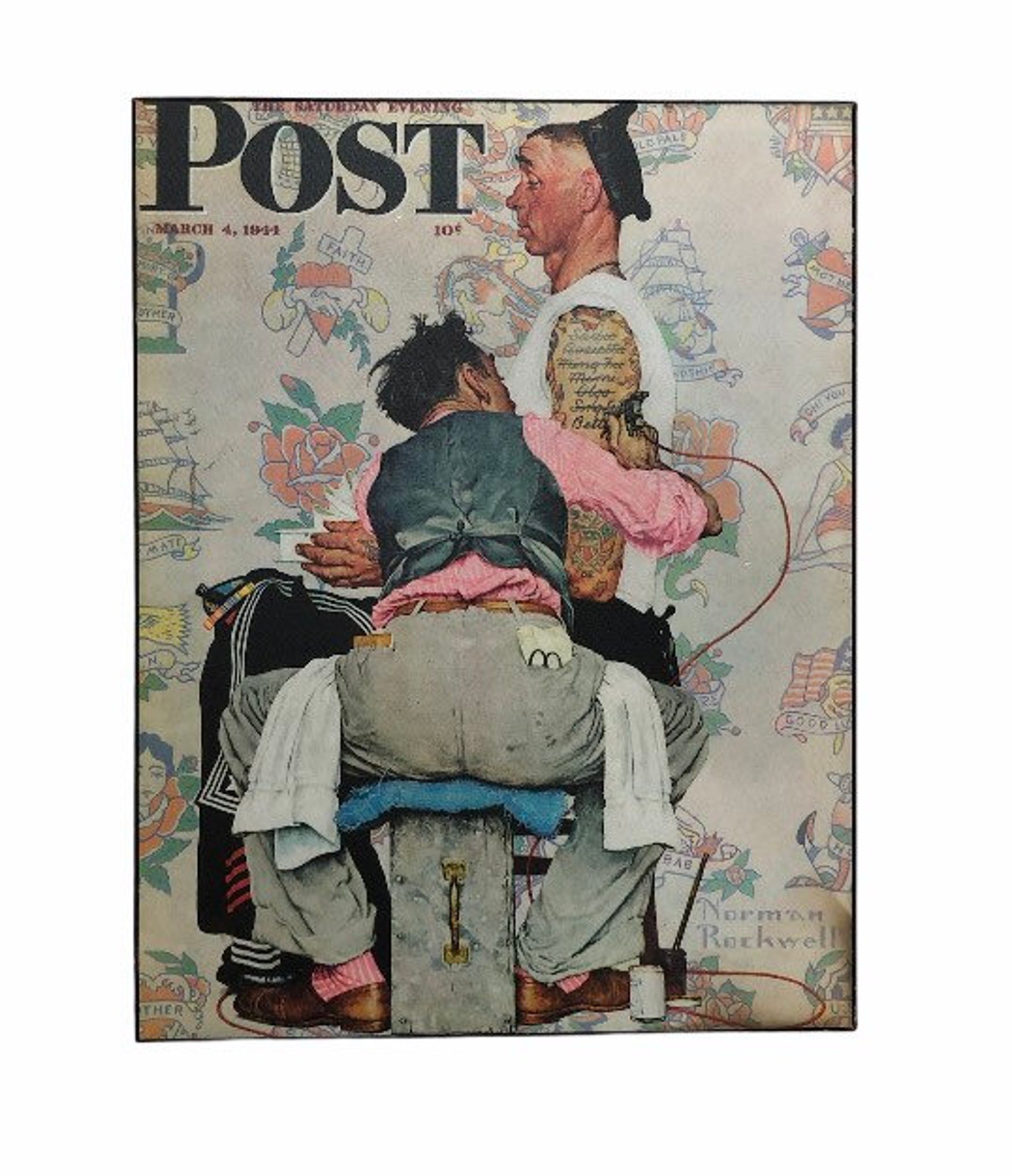 Tattoo Artist Sailor Norman Rockwell Saturday Evening Post Etsy