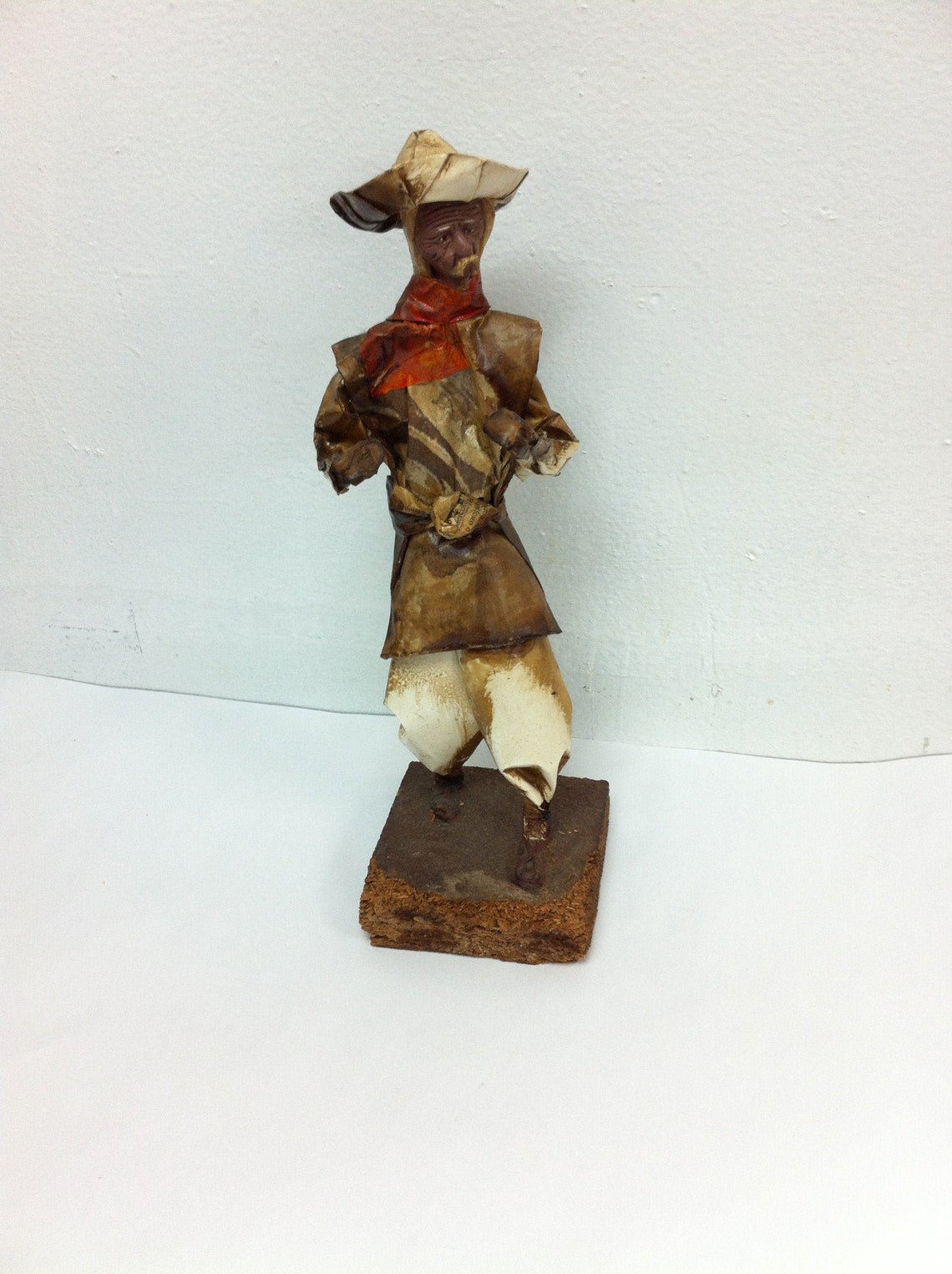 Vintage paper Mache Figurine Village people hand made Etsy