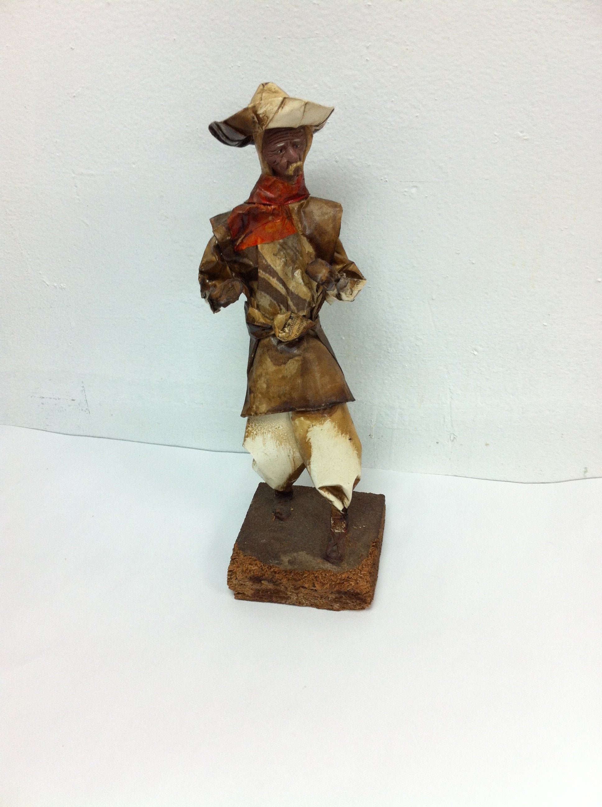 Vintage paper Mache Figurine Village people hand made Etsy