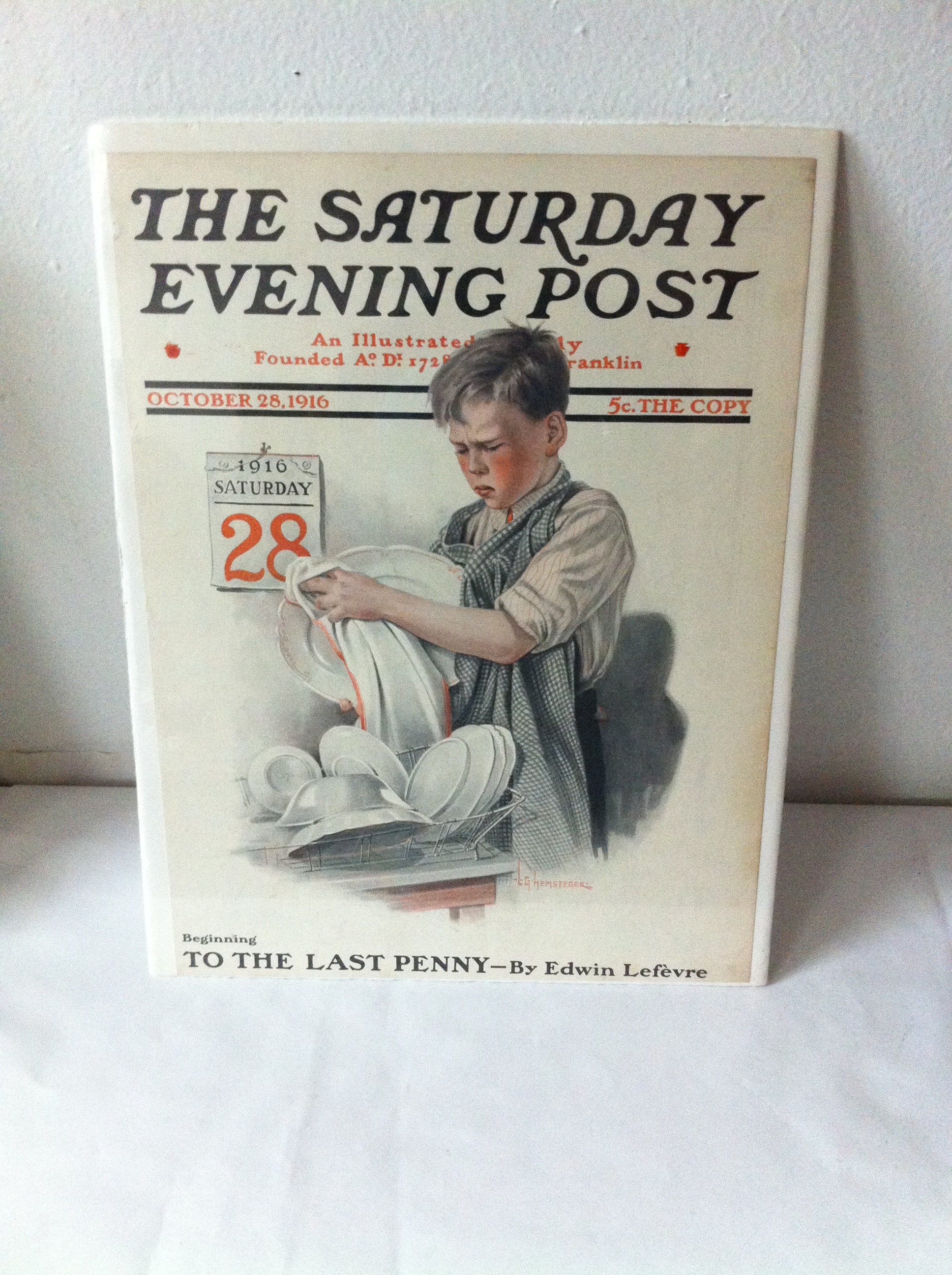 Saturday Evening At That Station The Saturday Evening Post October 28 1916 Cover Giclee . | Etsy