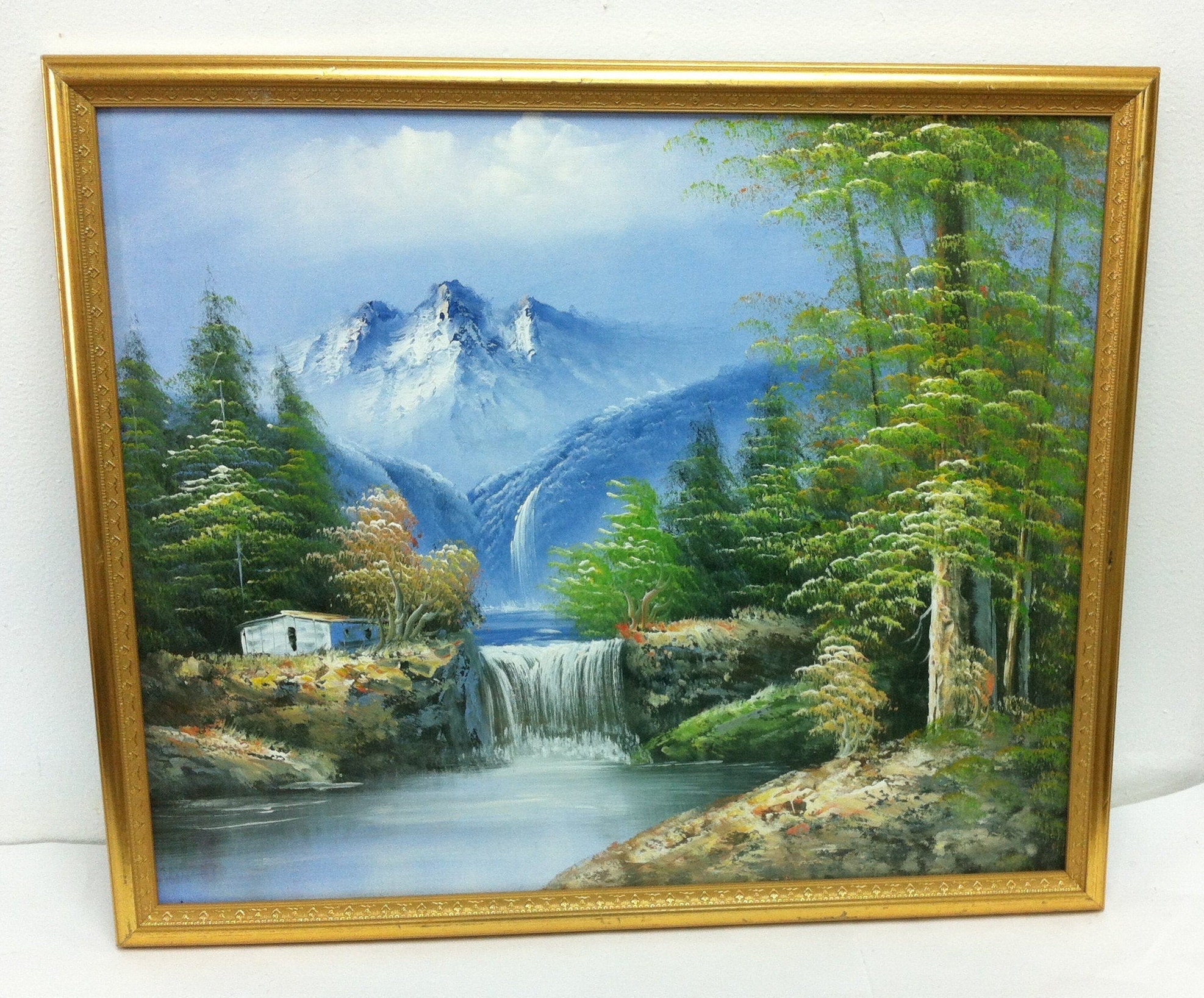Beautiful Landscape oil painting . Framed Etsy