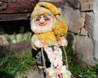 Easter Doll Easter Gnome Handmade Gnome Textile Doll Easter Bunny Easter Chick Easter Eggs Easter Decor
