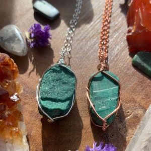High Quality Malachite Pendant, Small Malachite Necklace, Protection Crystal, grounding stone, nature, Gift ideas, heart chakra
