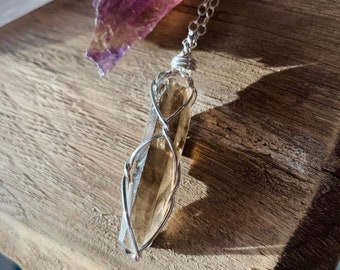 Small Smoky Quartz Point Pendant, Smoky Quartz Wand, High Quality, Smoky Quartz jewelry, Protective, grounding stone, Gift ideas