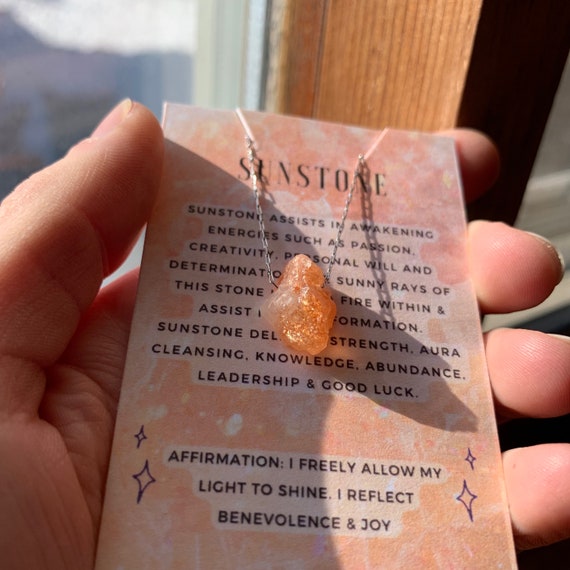 Raw Sunstone Crystal Layering Necklace, Dainty Sunstone Necklace, Gold, Gift for her, Healing Necklace, Chakra Healing, Anniversary Gift