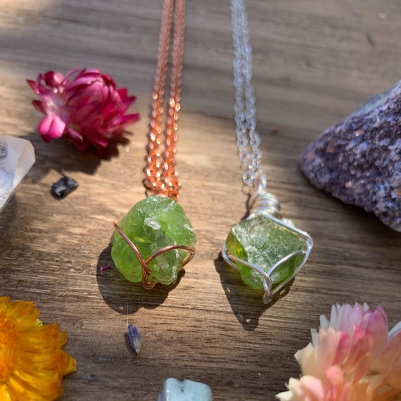 Silver Peridot Tree of Life Crystal Necklace (August) – Treasure Trove  Jewelry LLC