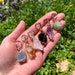 Small Raw Crystal Keychain, Pet Collar Charm, Bag Accessory, natural, crystal on the go, keychain charm, gift ideas, healing, gift for her