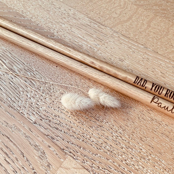 Drumsticks 5A made of maple wood personalized with desired text, gift for mom and dad, grandma, grandpa, gift for musicians, Christmas gift