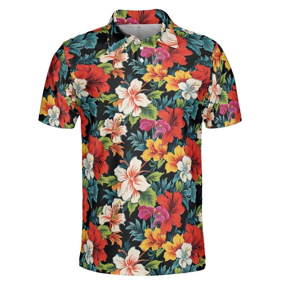 Polo hawaiano floral tropical para hombres camisa de golf de manga corta que absorbe la humedad polo para hombre regalos para el camisa hawaiana para hombre Etsy Espana