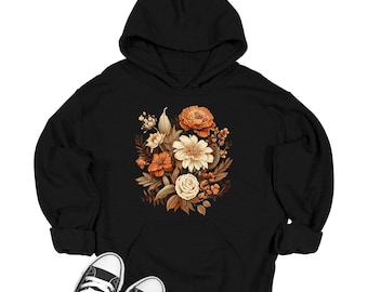 Trendy Floral Hoodie, Trendy Sweatshirt, Trendy Hoodie, Cottage Core Hoodie, Gifts for Her, Cute Aesthetic Goblincore, Flower Hoodie
