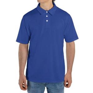 Royal Blue Polo Shirts for Men Moisture Wicking Short Sleeve Golf Shirt, Mens Polo, Gifts for Him, Blank Polo, Dad Gift, Mens Tshirts