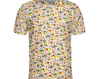 Cinco De Mayo Taco Fiesta Polo Shirt, Golf Shirt Moisture Wicking Short Sleeve Polo Shirt, Mens Polo, Fiesta Polo, Mens Shirt, Gifts for Him