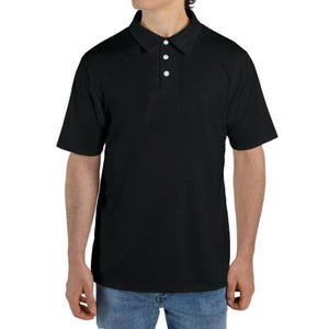 Black Polo Shirts for Men Moisture Wicking Short Sleeve Golf Shirt, Mens Polo, Gifts for Him, Blank Polo, Dad Gift, Mens Tshirts, Golf Gift