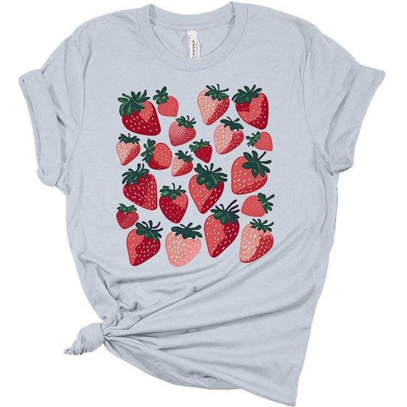 Womens Strawberry Shirt Cute Fruit T Shirts Strawberries