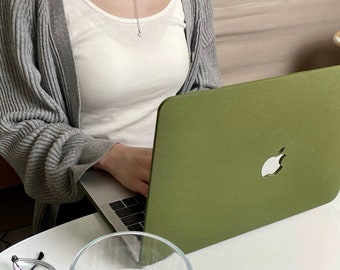 Eenvoudige Olive MacBook Pro Air 13 M1 M2 M3 13,5 14 15 16 inch Case Beschermende Touch Bar Retina MacBook Case Sleeve Cover Laptop Hard