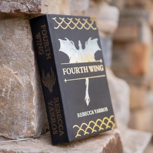 Fourth Wing by Rebecca Yarros - Custom Leather Rebound Book