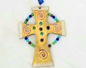 Brass Celtic Cross Ornament