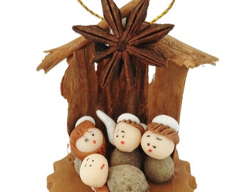 Bread Dough Nativity with Cinnamon Sticks