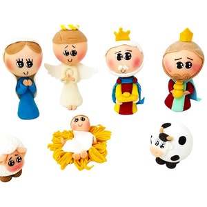 French Dough Nativity Set