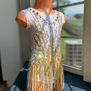 Leotard for rhythmic gymnastics, dance or figure skating (130-140cm 6-8 years)