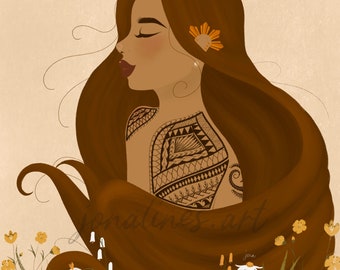 Dalagita Filipina-kunstafdruk