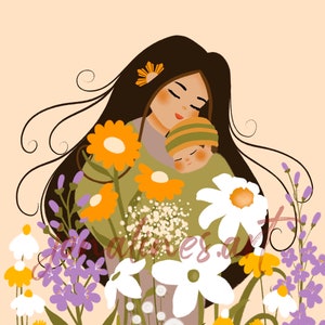 Ina, Nanay, Mommy- Filipina Artwork by Jona