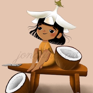 Kokosnussreibe (Kudkuran ng Niyog) - Nostalgisches philippinisches Kunstwerk