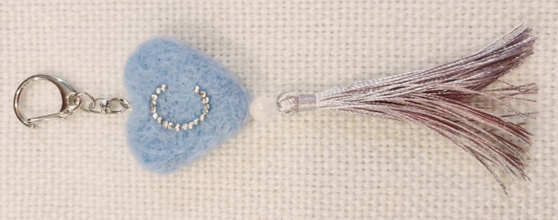 personalised keyring felt keyring Valentine Keyring Heart keyring valentine gift for her,