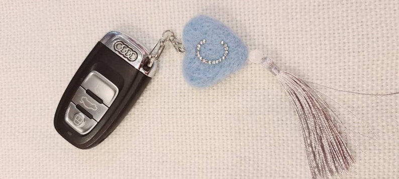 personalised keyring felt keyring Valentine Keyring Heart keyring valentine gift for her,