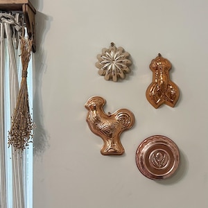 Vintage Copper Mold Wall Decor / Farmhouse Cottagecore Plaques